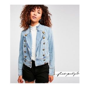NWT Free People Ferry Denim Jacket Majorette